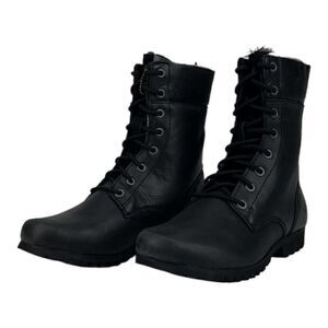 New Women Caterpillar CAT Winter Alexi Combat Black Ankle Boots US 7.5 /EU 38.5